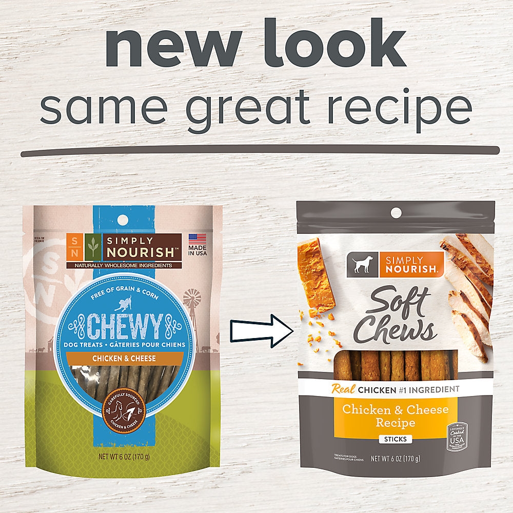 Simply Nourish® Soft Chews Original Dog Protein Stick Treat - Chicken & Cheese