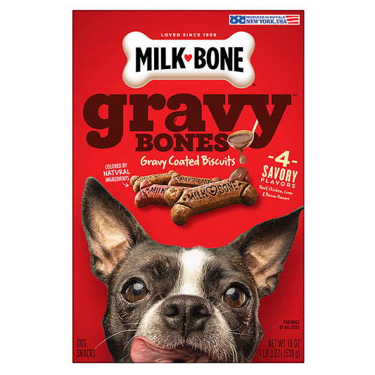 Milk-Bone GravyBones Dog Treat All Ages - Chicken, Beef, Liver, Bacon